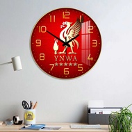 Liverpool The Kop YNWA Round Mirror Wall Clock with High Quality UV Printing Jam Dinding