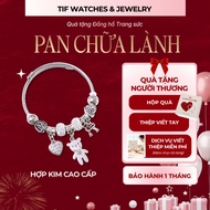 PAN Tif Watches High Quality Alloy Stone Women's Bracelets - Fashionable Silver Wrist Jewelry