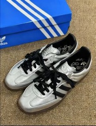 Adidas originals SAMBA OG 皮革 德訓鞋 銀黑色