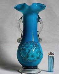 臺灣早期牡丹花瓶 (單只)