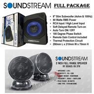 SoundStream SB.8AM (19cm) 350W Super Compact Active Underseat Subwoofer Package