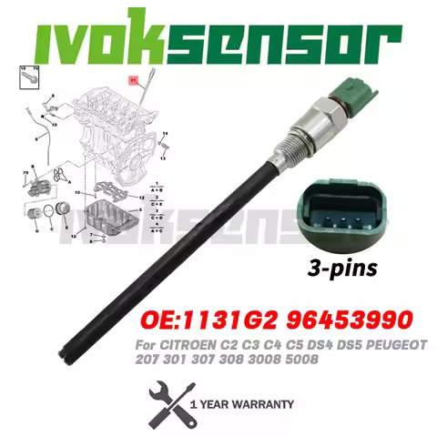 1131G2 Genuine 3pins Engine Oil Level Sensor For CITROEN C2 C3 C4 C5 DS4 DS5 PEUGEOT 207 301 307 308