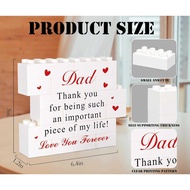 I Love You Dad Building Block Puzzle Sign, Gifts for Dad From Son, Daughter to Dad Gifts, Dad Birthd