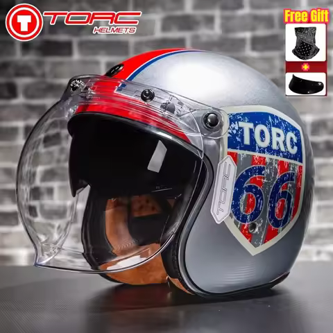TORC T57 3/4 Open Face Retro Helmet Casque Moto Visage Ouvert Vintage Motorcycle Casco Capacete Scoo