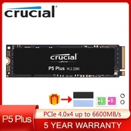 Original Crucial P5 Plus 2TB 1TB PCIe 4.0 3D NAND NVMe M.2 2280 Gaming SSD up to 6600MB/s Internal Hard Drive For Laptop Desktop