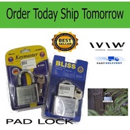 Padlock Keymaster/ Bliss Silver Lock / Mangga Kunci / 50mm