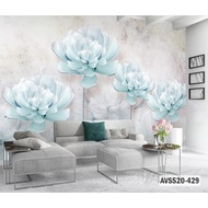 Wallpaper Custom Floral 3d Dinding 3d wallpaper Bunga Wallpaper Motif