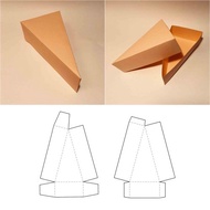 蛋糕切片盒模板，蛋糕盒切片，蛋糕切片容器，SVG，PDF，PNG