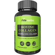 Vegan Bovine Collagen Capsules - Powerful Supplements for Men & Women - Hydrolyzed Bovine Collagen P