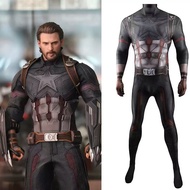 Captain America Superhero Cosplay Costume Spandex Zentai Suit Superhero Captain America Bodysuit Hal
