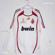 AC Milan Club Away Retro Football Shirt 2007, Long Sleeve - Imported from Thailand
