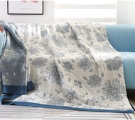 100% Cotton Muslin Summer Blanket Bed Cover Sofa Travel Breathable Chic Bohemia Large Soft Throw Bla