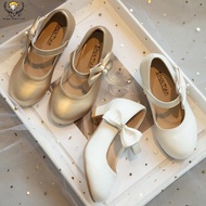 Girls Princess Shoes Girls Fashion Bow Breathable Dance Shoes Female Students Soft-Soled Anti-Slip T