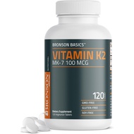 Vitamin K2 MK-7 100 MCG, K2 as MK7 Menaquinone, Bone Non-GMO, 120 Tablets