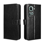 For OPPO Reno 11 5G International Version Case Luxury Leather Wallet Magnetic Auto Closed Full Cover For OPPO Reno11 Phone Bags