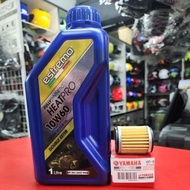 HARI RAYA PACKAGE ENGINE OIL 4T ESTREMO 10W60 HEATPRO FULLYSYNTHETIC + OIL FILTER YAMAHA LC135/Y15ZR