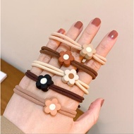 5Pcs/lot High Elastic Korean Flower Love Hair Ring Hair Accessories Hair Ties Scrunchies Hair Rope R