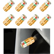 8 PCS Tire Pressure Monitor Valve Stem Caps, 2.4Bar 36 PSI Tire Pressure Sensor Indicator, 3 Color E