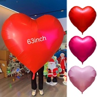 JONY1PH Valentine's Day Balloon, Giant Red Oversized Love Confession Balloon, 63 Inch Inflatabl Alum