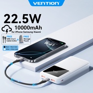 Vention 10000mAh Power Bank PD20W QC 3.0 22.5W Fast Charging for Phones Tablets Samsung Xiaomi