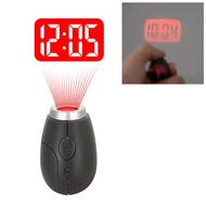 Mini Projection Clock Portable Flashlight Electronic Alarm Clock Small Projection Digital Clock Bedr