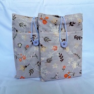 UNGU Book Sleeve Small | Cloth Book Bag | Novel Pouch - Purple Floral Motif