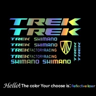 Reflective Color TREK Bike Stickers For Frame Decor MTB Cycling Decoration Trek Road Bicycle Vinyl S