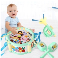 Fast send Kids Educational Musical Instruments Drum Combination Percussion Set Toys best gift for Children