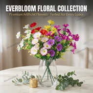 【SG】2Pcs Artificial Flower Bouquet Set — 7 Colors Artificial Blooms Home Decor Vase Filler