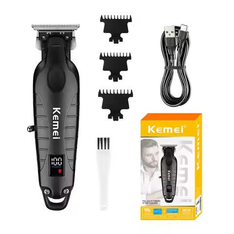 Kemei KM-2293 Hair Clipper Professional Electric Rechargeable Barber Trimmer Cordless Trimmer Type-c