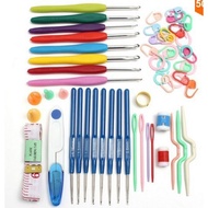 53pcs Crochet Hook Set Beg Kait Jarum Kait Kit Handmade Colorful Magic Knitting Crochet Tool Set Cro