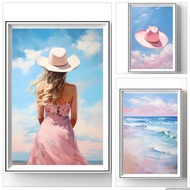 Coastal Cowgirl Printable Poster Beachy Wall Art Pink Cowgirl Print Coastal Cowgirl Wall Art