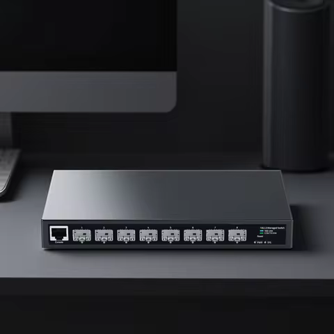 HORACO 10G SFP+ Switch HORACO 10G L3 Managed SFP+ Network Switch 8 Port 1G/2.5G/10G SFP Web Managed 