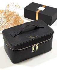 【客制禮物】真皮 中號 化妝箱 姊妹 生日 旅行 畢業 個人化 定製