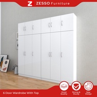 ZESSO 6x8FT Wardrobe With Shelving / Almari Baju / Cupboard