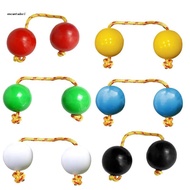 ✿ 2Pcs Music Egg Shaker Rattle Asalato Fingertip Drum Balls, African Shaker Rattle