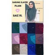 Tudung sarung ARIANI Vietnam plain ( 2 layer ) - size XL &amp; L