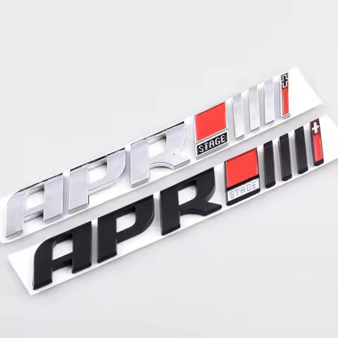 Chrome Black 3D ABS Letters Logo APR Stage III 3+ Rear Trunk Boot Badge Emblem Sticker for VW GOLF A