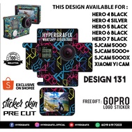 GOPRO HERO 4 , HERO 5 , HERO 6 , HERO 7, SJCAM 5000 , XIAOMI YI CAM 2K STICKER SKIN (DESIGN 131)