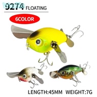 WUDILE Cicada Lure, Floating Body Metal-Blade Design Cicada Fishing Lure, Micro Surface Double-Hook 