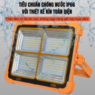 Đèn Năng Lượng Mặt Trời Đa Năng Cầm Tay 300W Tích Điện Chống Nước IP66 5 Chế Sáng Có Đèn Cảnh Báo