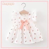 IEF SHOP Angugu Summer 2023 New Korean Kids Fashion Princess Dress Baby Floral Dress Baby Girl Clothing 5-10 Months Dress for Kids Girl 1 to 2 to 3 to 4 to 5 Years Old Girl Birthday Dress Free Shipping