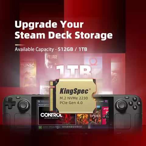 KingSpec PCIe3.0 512gb 1TB 2TB SSD M.2 2230 Gen3 PCIe 4.0 X4 NVMe Solid State Drive for Steam Deck M