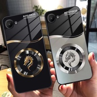 Realme C33 / Realme 10 Case Luxurious, elegant tempered glass,FOCUS DRAGON
