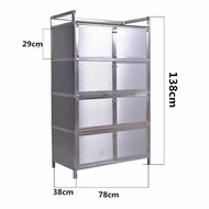 Thickened stainless steel cupboard savings cabinet aluminum alloy cupboard dining cabinet cooker bal