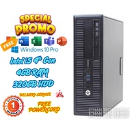 🇲🇾【CHEAPEST】HP EliteDesk 800/600 G1 SFF Desktop PC | i5 4th Gen | 4GB RAM 320GB HDD | Windows 10 Pro