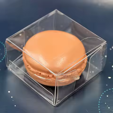 10pcs Macaron Box Clear Plastic Macaron Boxes Transparent Macarons Box Packaging Storage Boxes Party