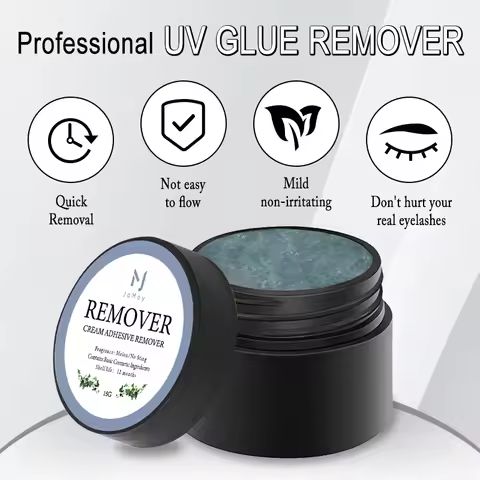 UV Eyelash Glue Remover Quick UV Adhesive Remover Professional Cream Remover for Eyeslashes 15G Make
