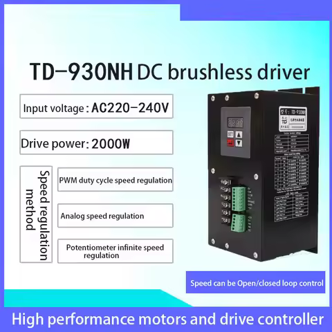 110V-220V AC 2000W Brushless DC Motor Driver Controller TD-390NH BLDC Motor Driver High performance 