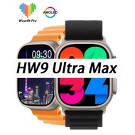 2023 IWO AMOLED HW9 Ultra Max Smart Watch 49MM Double Watchband Compass Body NFC Sports Temperature Bluetooth Call Smartwatch